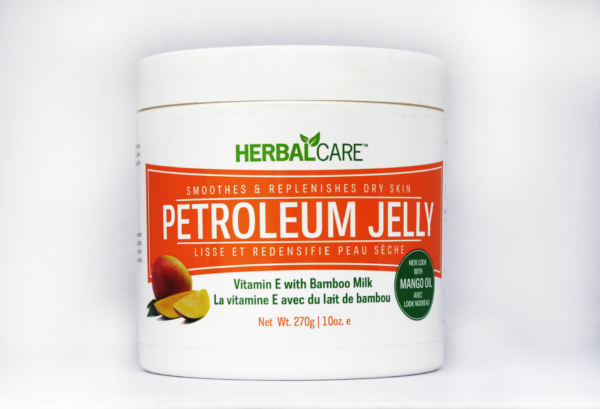 HERBAL CARE SMOOTHES & REPLENISHES DRY SKIN PETROLEUM JELLY MANGO OIL 10oz front
